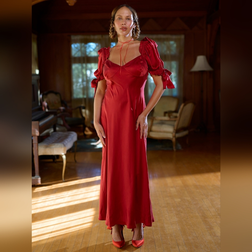 Selkie Rouge Poet Slip Dress